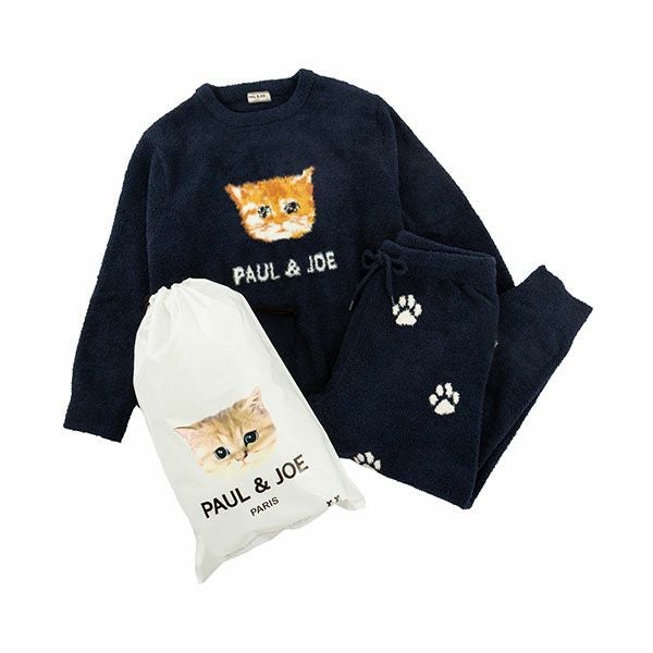 【新品】パウダーネコジャガードカーディガン&ロングパンツ　キャット　セット gelato pique - パウダーネコジャガードカーディガンの通販 by ふりま