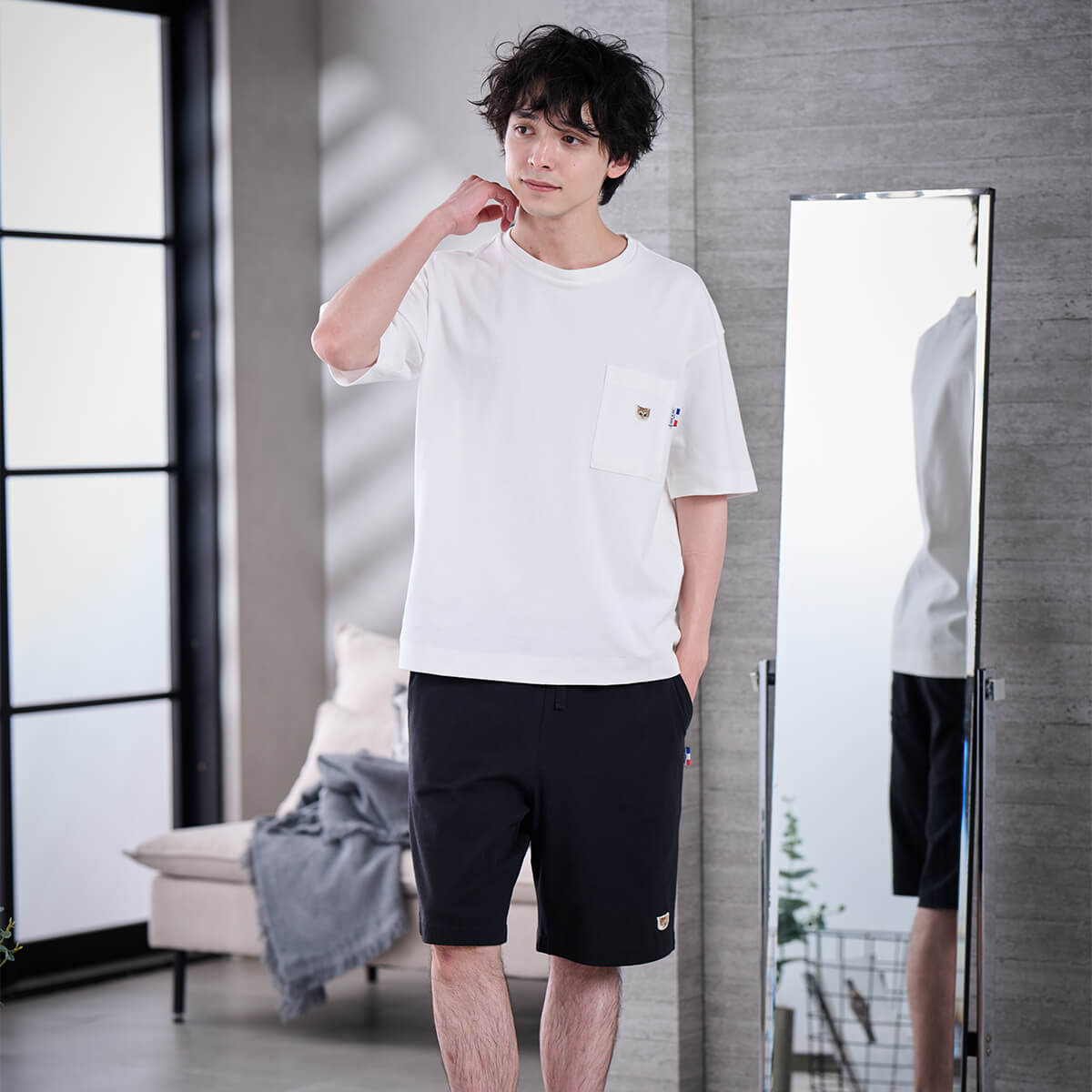 ラッピング済み】【メンズ】ヌネットワッペン トップス＆ハーフパンツ