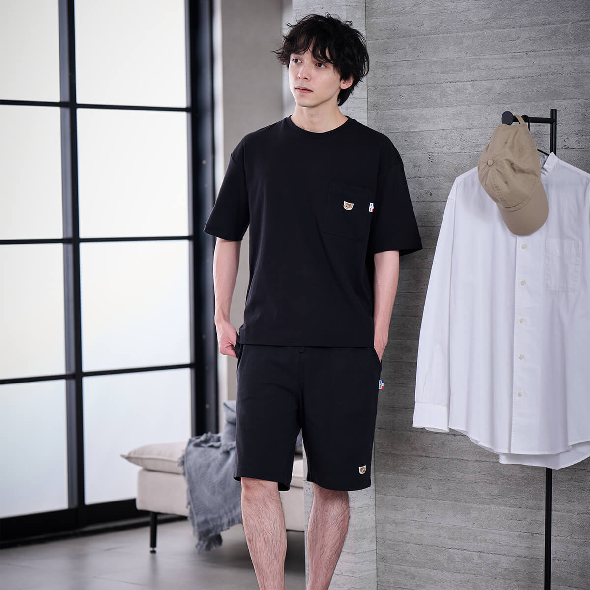 ラッピング済み】【メンズ】ヌネットワッペン トップス＆ハーフパンツ