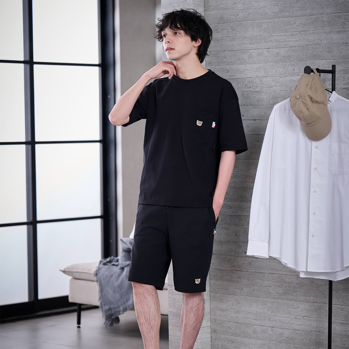 ラッピング済み】【メンズ】ヌネットワッペン トップス＆ハーフパンツ