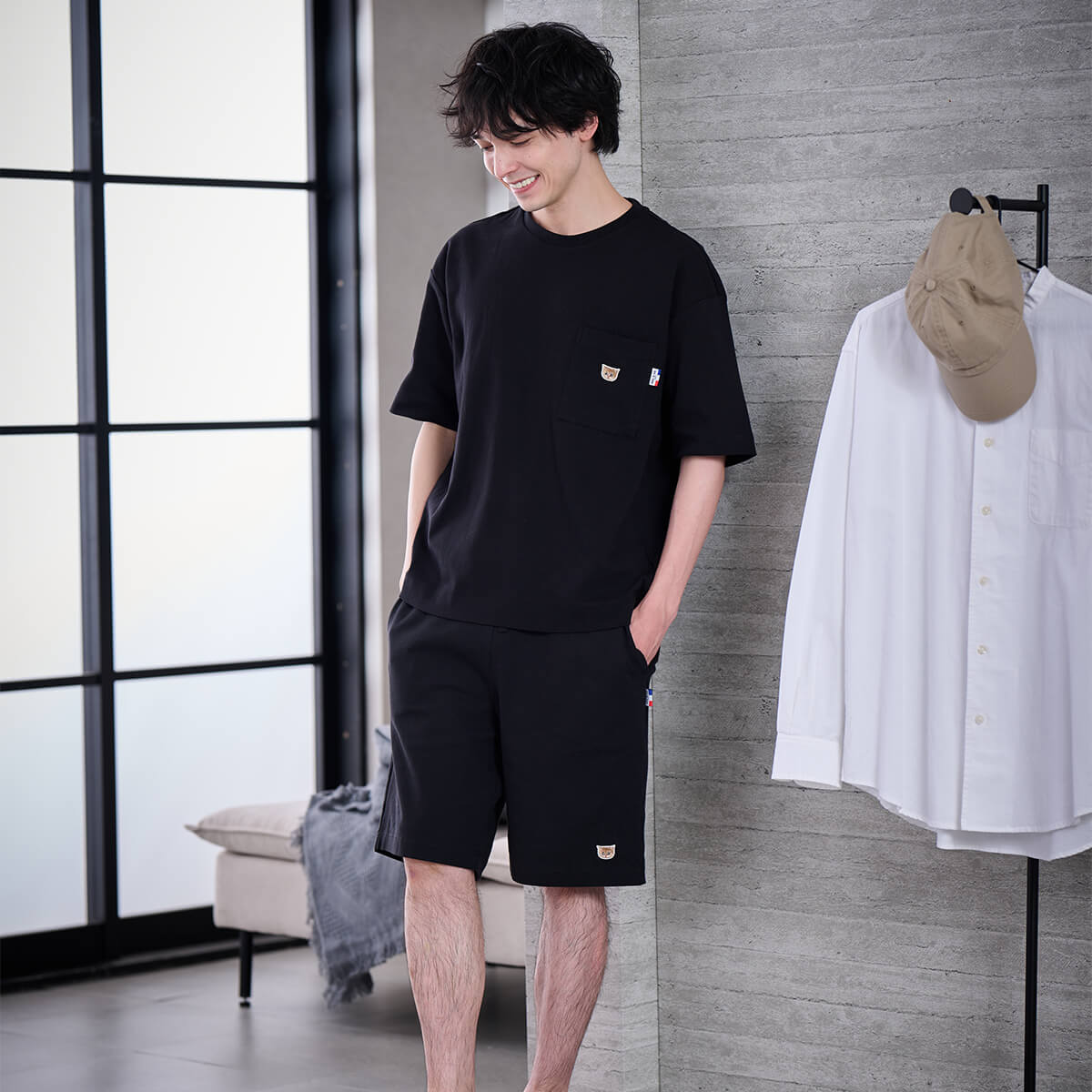 ラッピング済み】【メンズ】ヌネットワッペン トップス＆ハーフパンツ