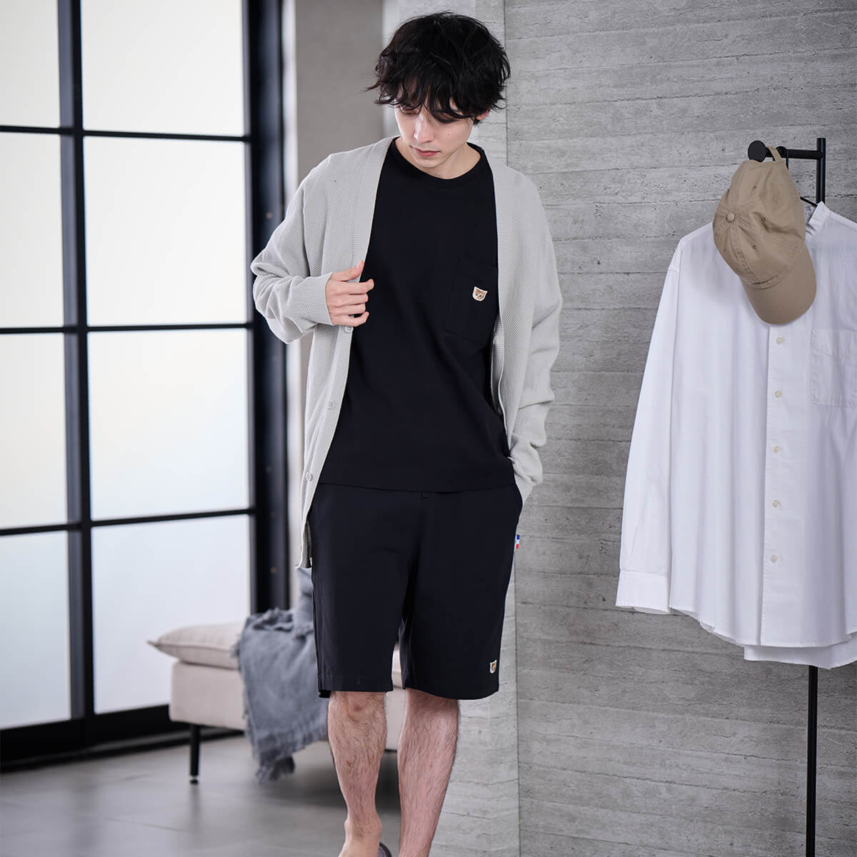 ラッピング済み】【メンズ】ヌネットワッペン トップス＆ハーフパンツ