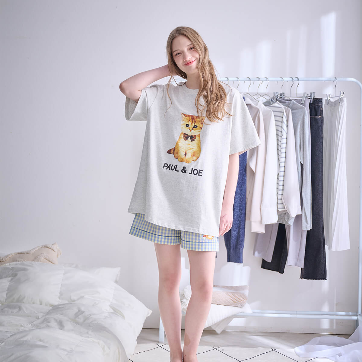 ラッピング済み】 お座りヌネット ビックTシャツ＆ サッカーチェック
