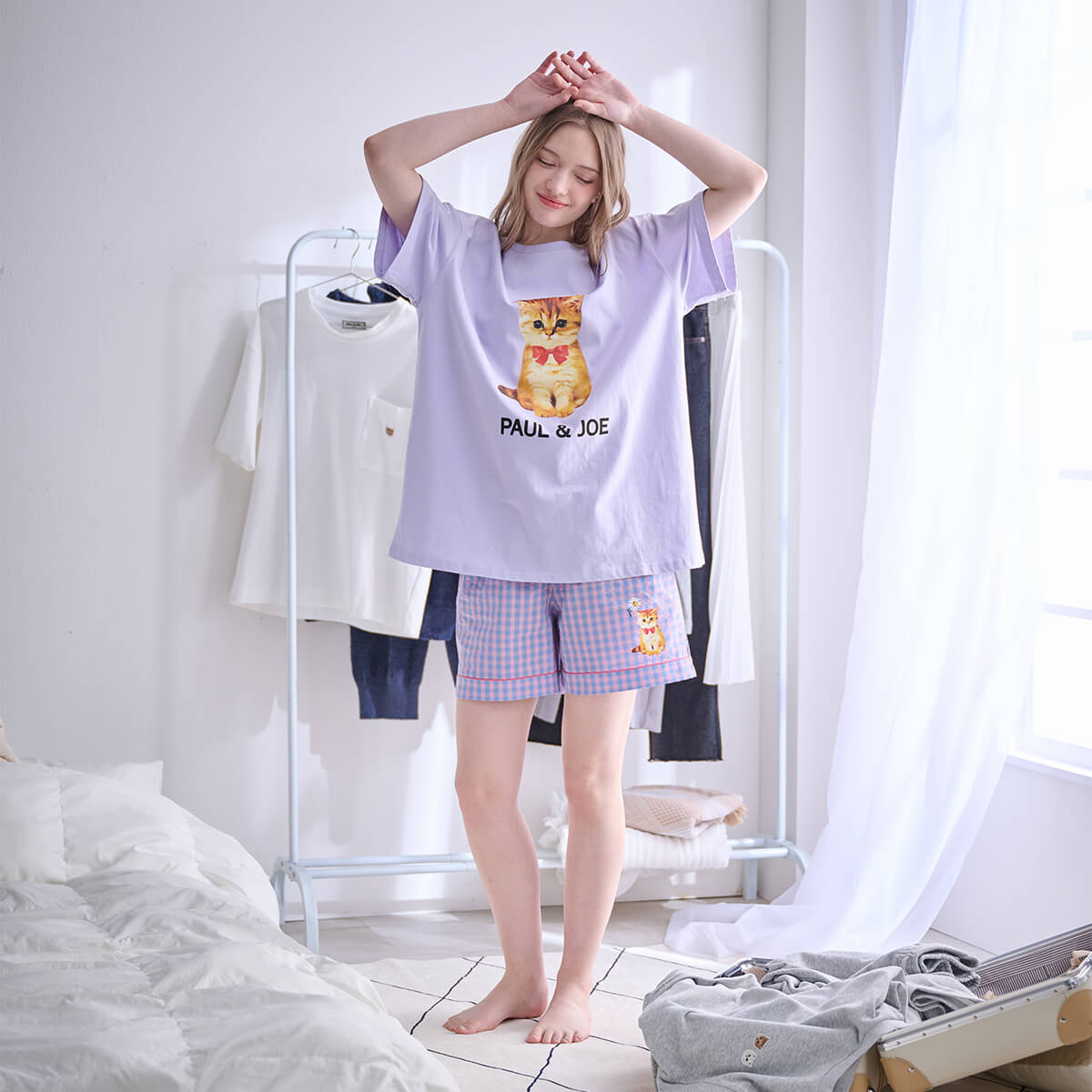 ラッピング済み】 お座りヌネット ビックTシャツ＆ サッカーチェック