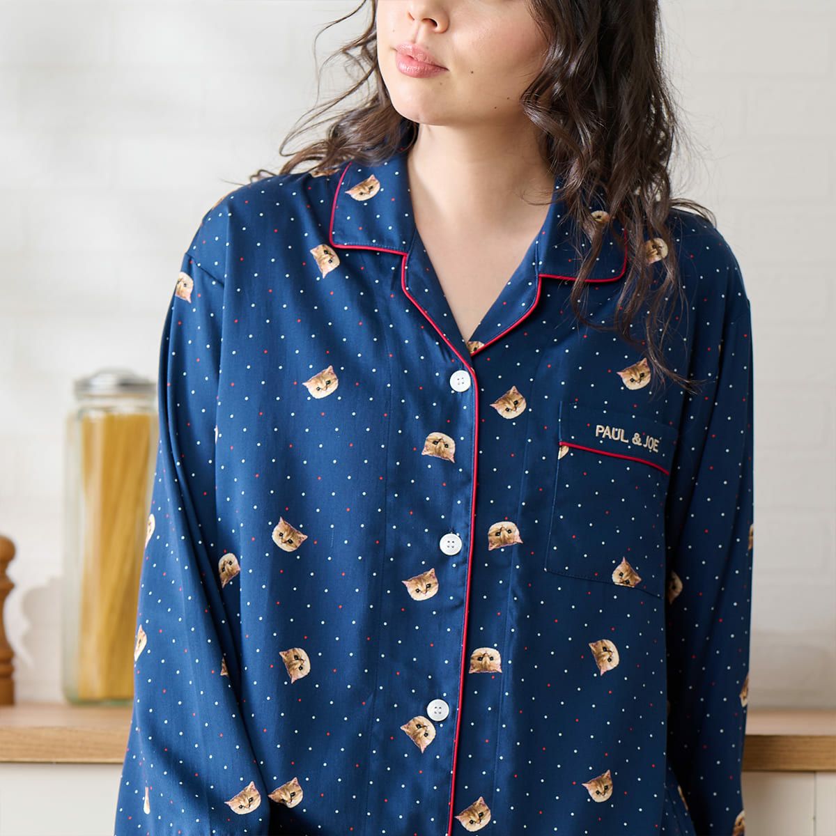 【新品】ポール＆ジョー クリザンテームオールシーズンパジャマ（L)　ネイビー 2025 AUTUMN & WINTER パジャマCOLLECTION - 【公式】ポールアンド