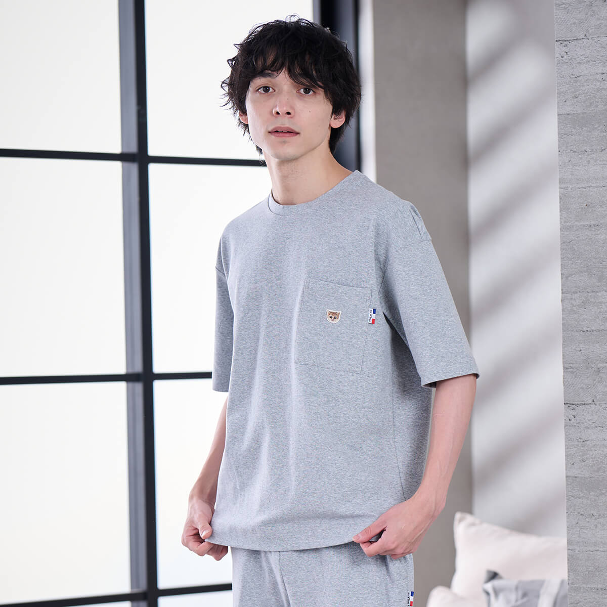 ラッピング済】【メンズ】ヌネットワッペン Tシャツ ＆ お座りヌネット