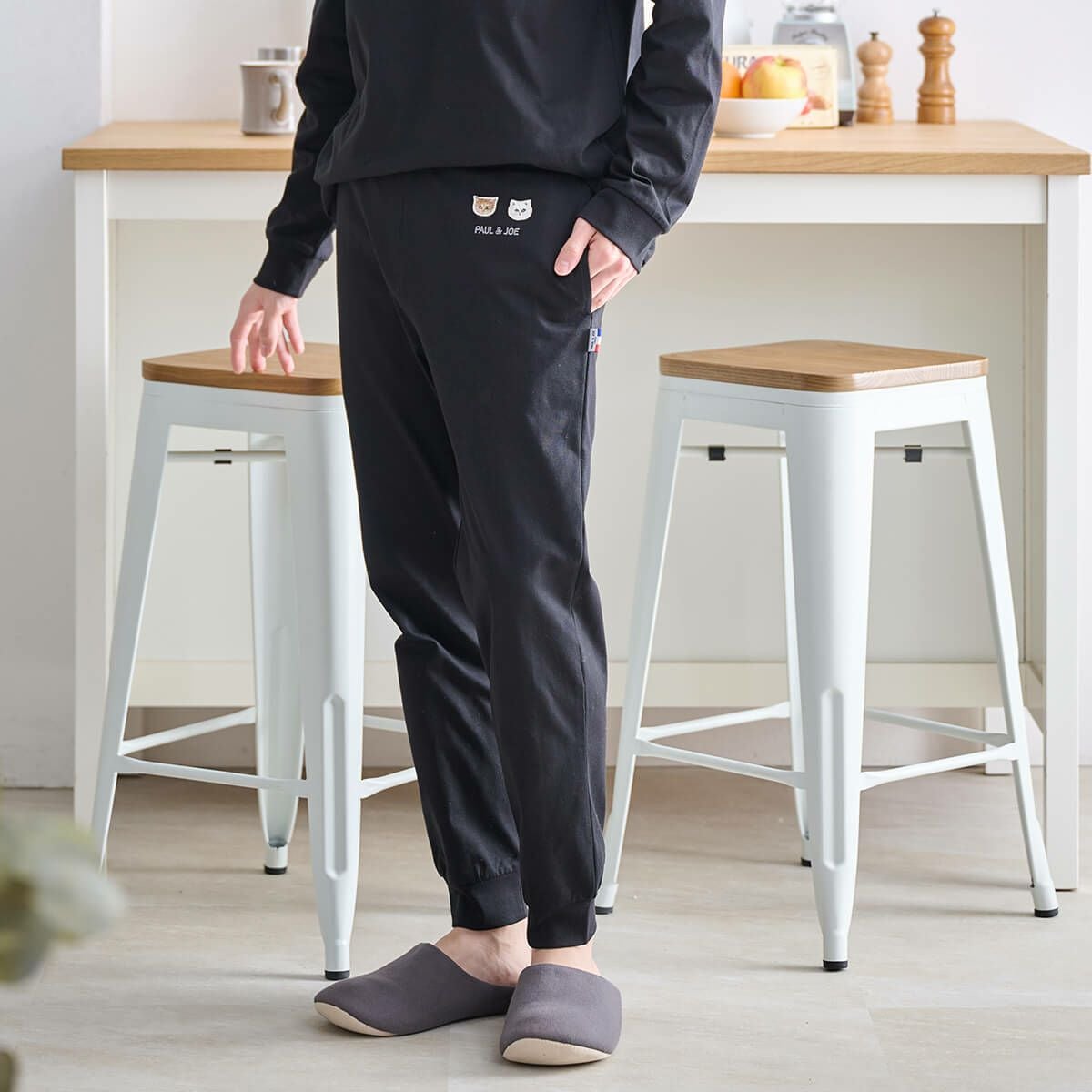 メンズ】ヌネット＆ジプシーワッペン コットン ロングパンツ