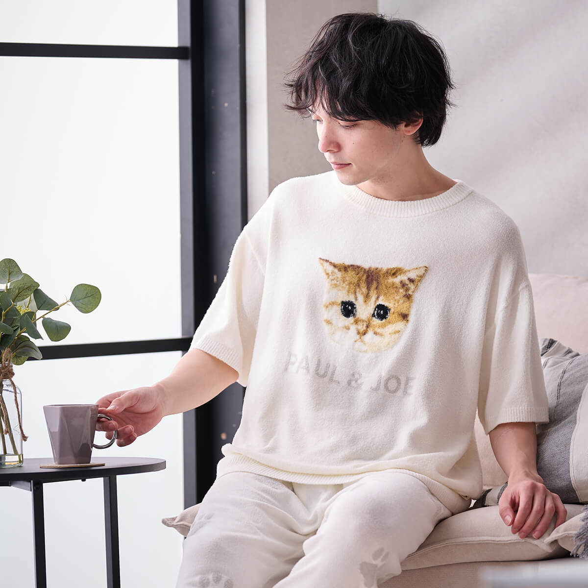 【3月18日限定ポイント10倍】【PAUL＆JOE】【メンズ】ふわふわヌネット夏ニットプルオーバー