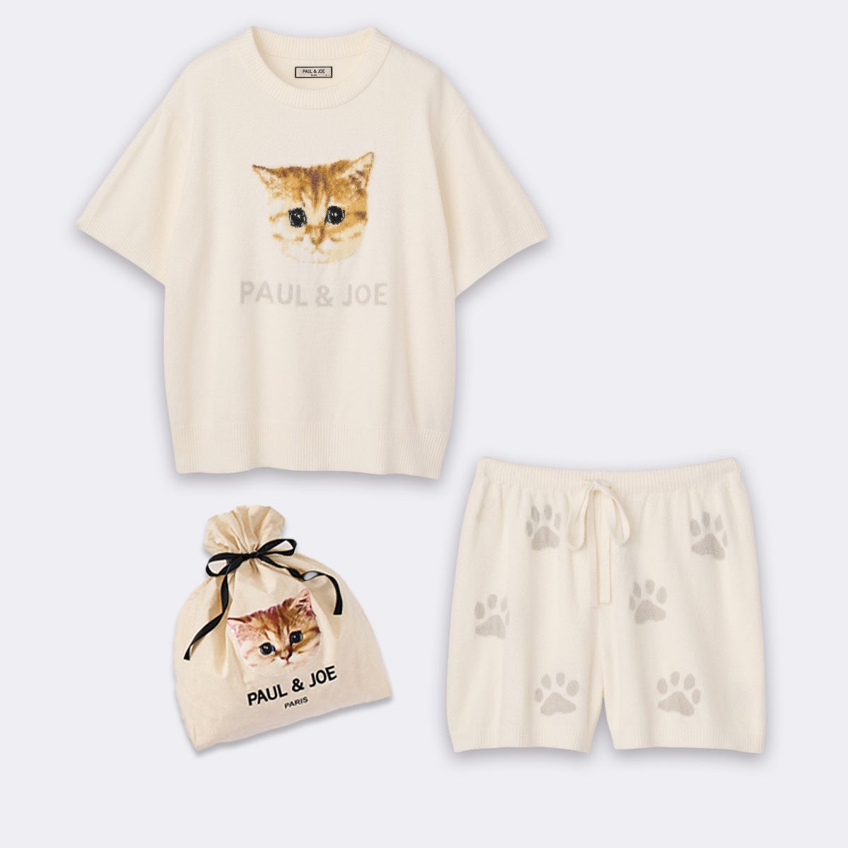 エコバッグラッピング】 ふわふわヌネット 夏ニットプルオーバー&パンツ