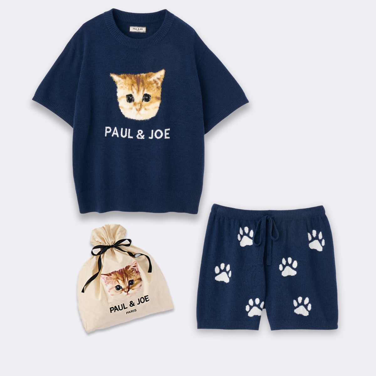 エコバッグラッピング】 ふわふわヌネット 夏ニットプルオーバー&パンツ