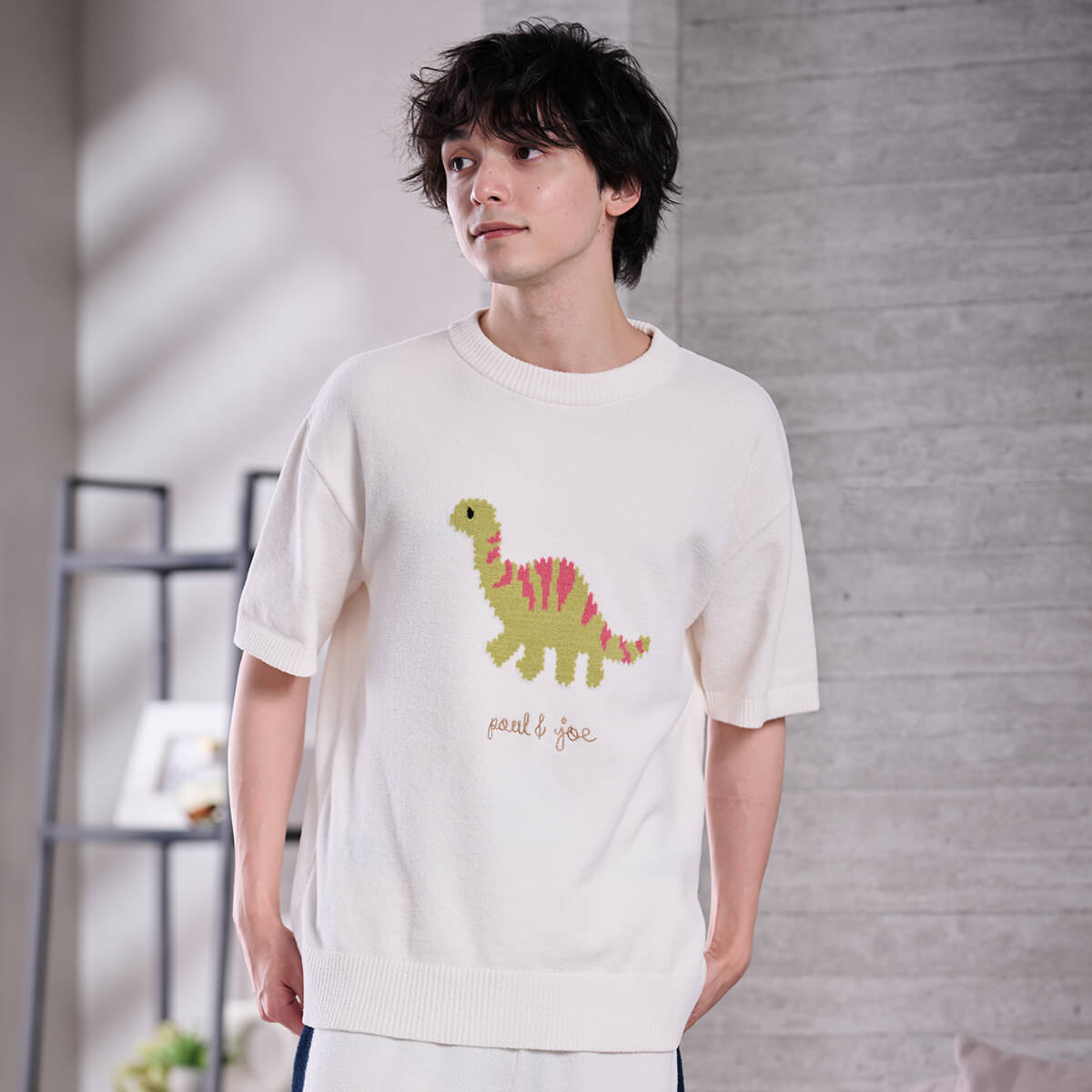 【PAUL&JOE】【メンズ】ダイナソー夏ニットプルオーバー
